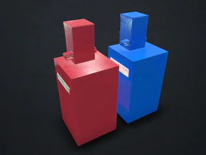 newspaper dispenser - low poly 3D Model