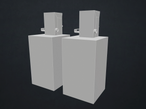 newspaper dispenser - low poly 3D Модель