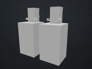 newspaper dispenser - low poly 3D Model