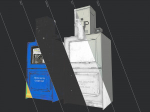 newspaper dispenser - low poly 3D Модель
