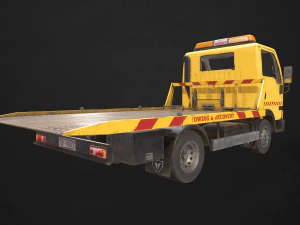 light truck tow - low poly 3D Model