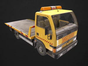 light truck tow - low poly 3D Model