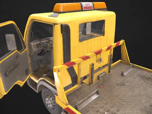 light truck tow - low poly 3D Model