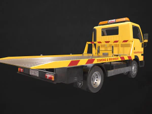 light truck tow - low poly 3D Model