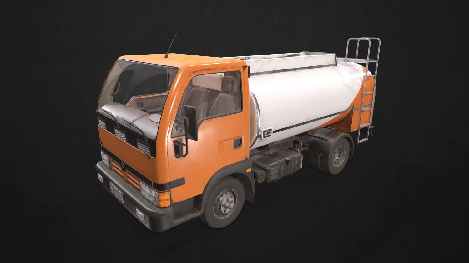 light truck cistern - low poly 3D Model .c4d .max .obj .3ds .fbx .stl .blend 