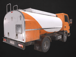 light truck cistern - low poly 3D 모델