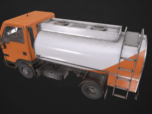light truck cistern - low poly 3D 모델