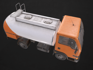 light truck cistern - low poly 3D 모델