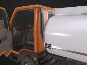 light truck cistern - low poly 3D 모델