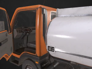 light truck cistern - low poly 3D Model