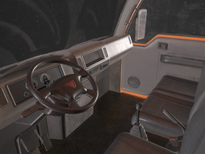 light truck cistern - low poly 3D 모델