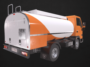 light truck cistern - low poly 3D 모델