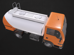 light truck cistern - low poly 3D 모델