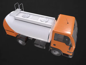 light truck cistern - low poly 3D Model