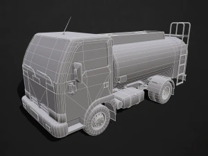 light truck cistern - low poly 3D Model