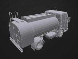 light truck cistern - low poly 3D 모델