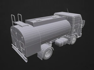 light truck cistern - low poly 3D Model