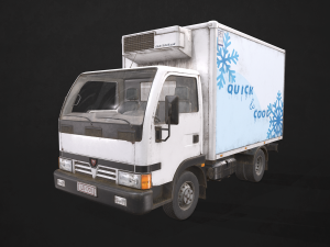 light truck collection - low poly Modello 3D