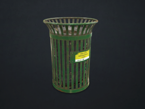 waste bin - low poly Model 3D