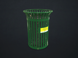 waste bin - low poly Model 3D