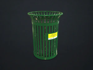 lixeira - baixo poli Modelo 3D