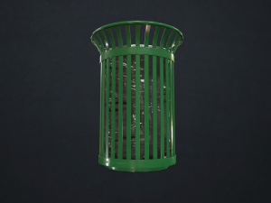waste bin - low poly Model 3D