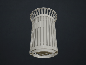 waste bin - low poly Model 3D
