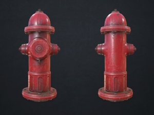fire hydrant - low poly 3D Model