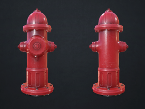fire hydrant - low poly 3D Model