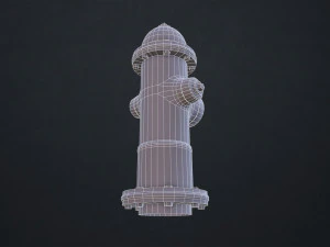 fire hydrant - low poly 3D Model