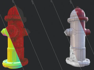 fire hydrant - low poly 3D Model