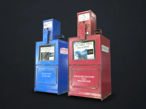 cole&ccedil;&atilde;o de elementos de rua 1 - low poly Modelo 3D