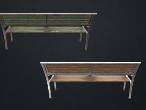street bench - low poly 3D Model