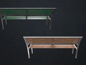 street bench - low poly 3D Model