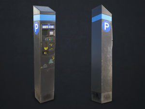 parking meter - low poly 3D Model
