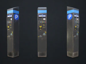 parking meter - low poly 3D Model