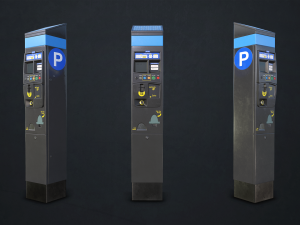 parking meter - low poly Model 3D