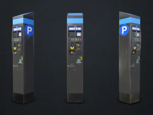 parking meter - low poly 3D Model