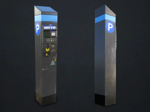 parking meter - low poly 3D Model