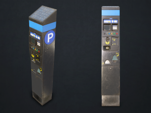 parking meter - low poly Model 3D