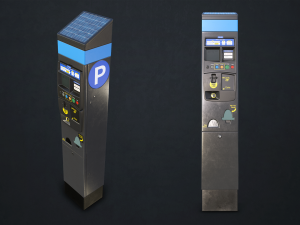 parking meter - low poly Model 3D