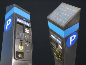 parking meter - low poly Model 3D