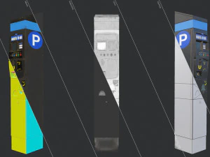parking meter - low poly 3D Model