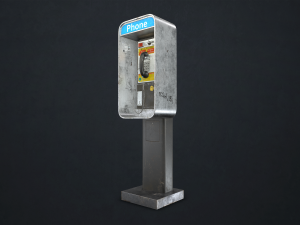 phone booth - low poly 3D 模型