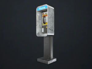 phone booth - low poly 3D Model