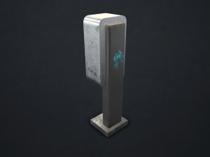 phone booth - low poly 3D 模型