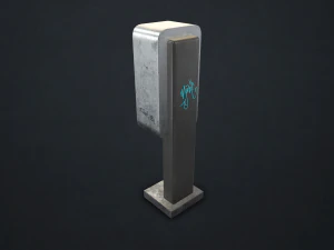 phone booth - low poly 3D Model