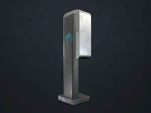 phone booth - low poly 3D Model