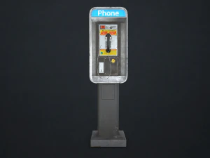 phone booth - low poly 3D Model