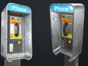 phone booth - low poly 3D 模型